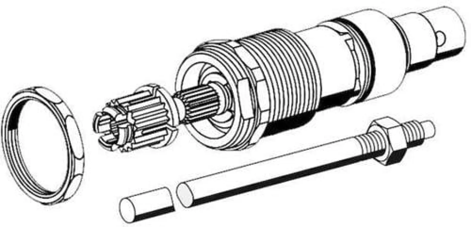 SCHELL Oberteil POLAR II Set Ablänghilfe, Spindel L: 488