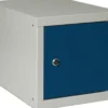 Schließfachschrank lichtgrau/enzianblau H350xB400xT450mm 1 Abt.