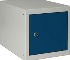 Schließfachschrank lichtgrau/enzianblau H350xB400xT450mm 1 Abt.