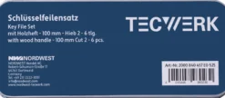 Schlüsselfeilensatz DIN 7283 A-F L.100mm Hieb 2 TECWERK