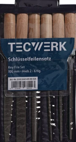 Schlüsselfeilensatz L.100mm Hieb 2 TECWERK