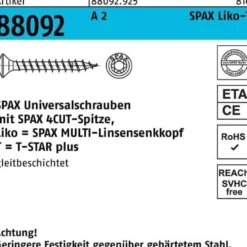 Schraube R 88092 LIKO/T-STAR 3x 25/21-T10 A 2 200 Stück SPAX
