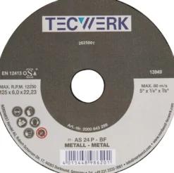 Schruppscheibe Action D125xS6mm gekr.Bohr.22,23mm TECWERK