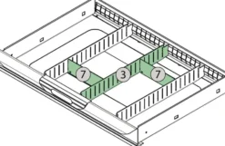 Schubladenunterteilungsmaterial 3-tlg.Erweiterungsset 3 TECWERK