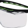 Schutzbrille Kubik EN 166 EN 170 Bügel schwarz/grün,Scheibe klar PC PRO FIT