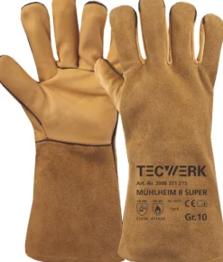 Schweißerhandschuhe Mühlheim II Super Gr.11 gelb EN 388/407/12477 6PA TW