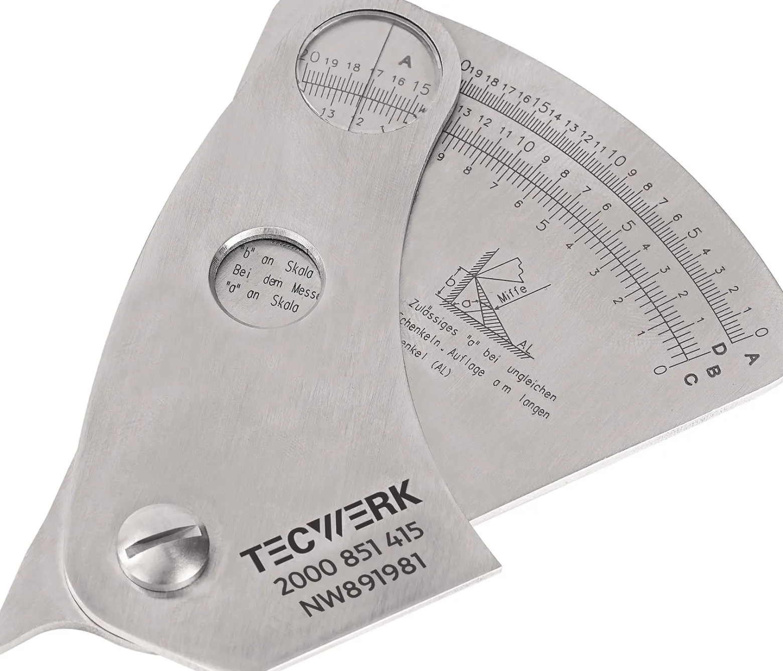 Schweißnahtspeziallehre Ablesegenauigkeit 0,1mm TECWERK