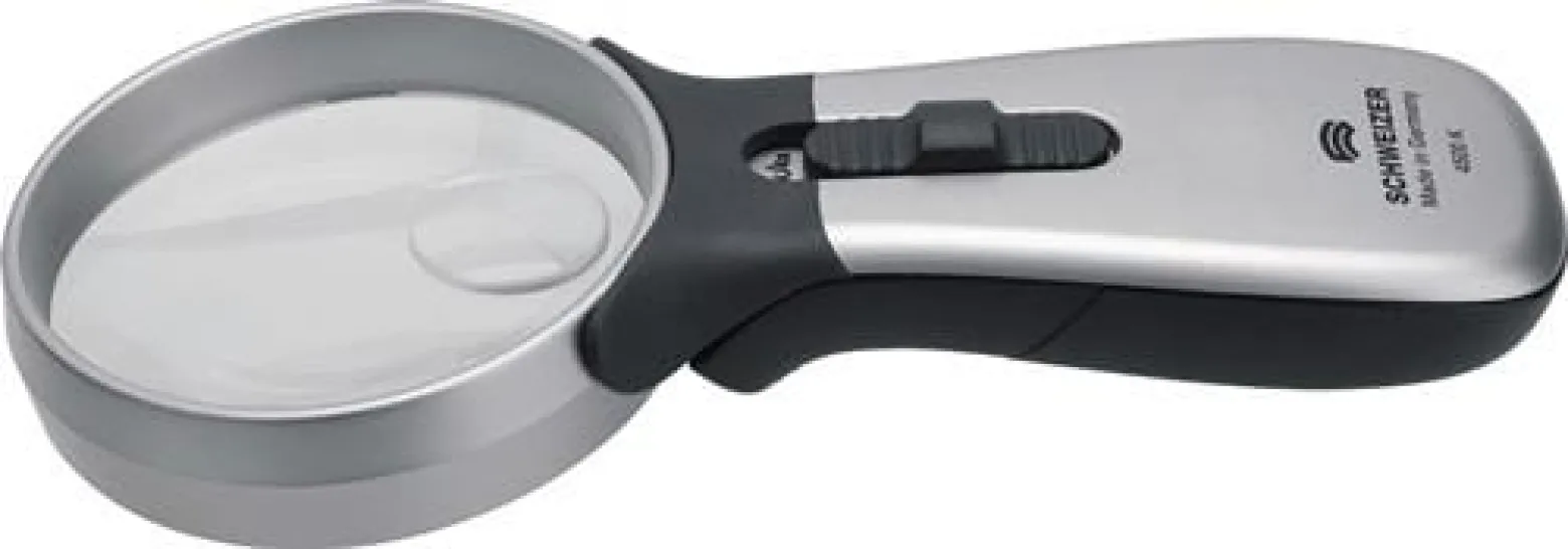 SCHWEIZER Handleuchtlupe Tech-Line CLASSIC Vergr.8x LED Linsen-D.30,0mm - 90842