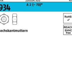 Sechskantmutter DIN 934 M14 A 2 (- 70) 25 Stück