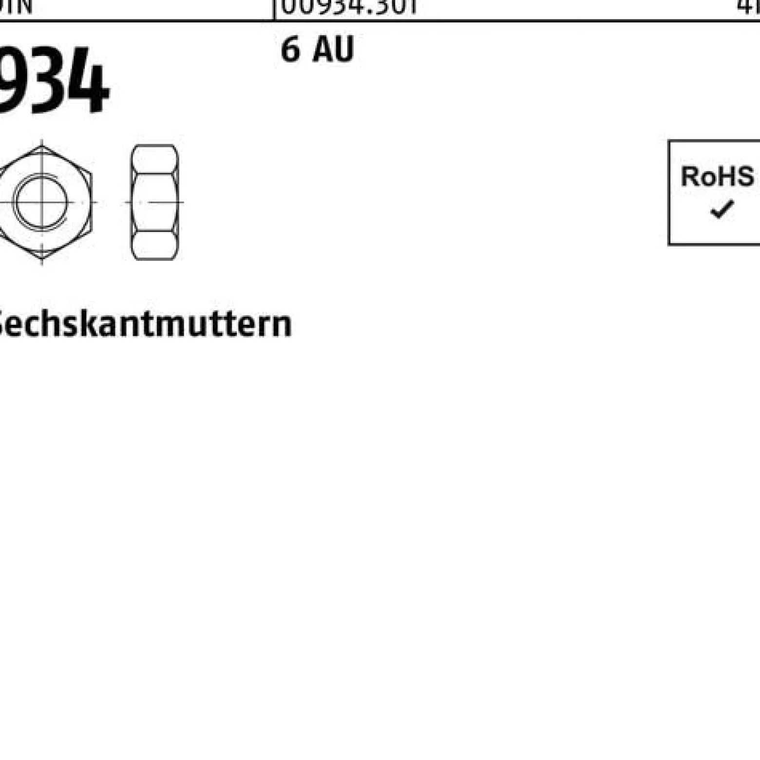 Sechskantmutter DIN 934 M48 6 Automatenstahl 1 Stück