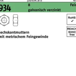 Sechskantmutter DIN 934 M30x 1,5 8 galv.verz. 1 Stück