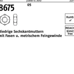Sechskantmutter ISO 8675 Fasen M14x 1,5 5 100 Stück