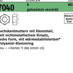 Sechskantmutter ISO 7040 Klemmteil M24 8 galv.verz. brauner Ring 25St.