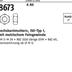 Sechskantmutter ISO 8673 M90x 6 6 Automatenstahl 1 Stück
