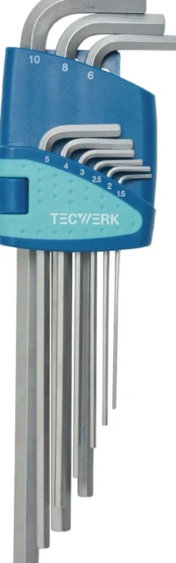 Sechskantwinkelschraubendrehersatz 9-tlg.Ku.-Halter SW 1,5-10mm TW