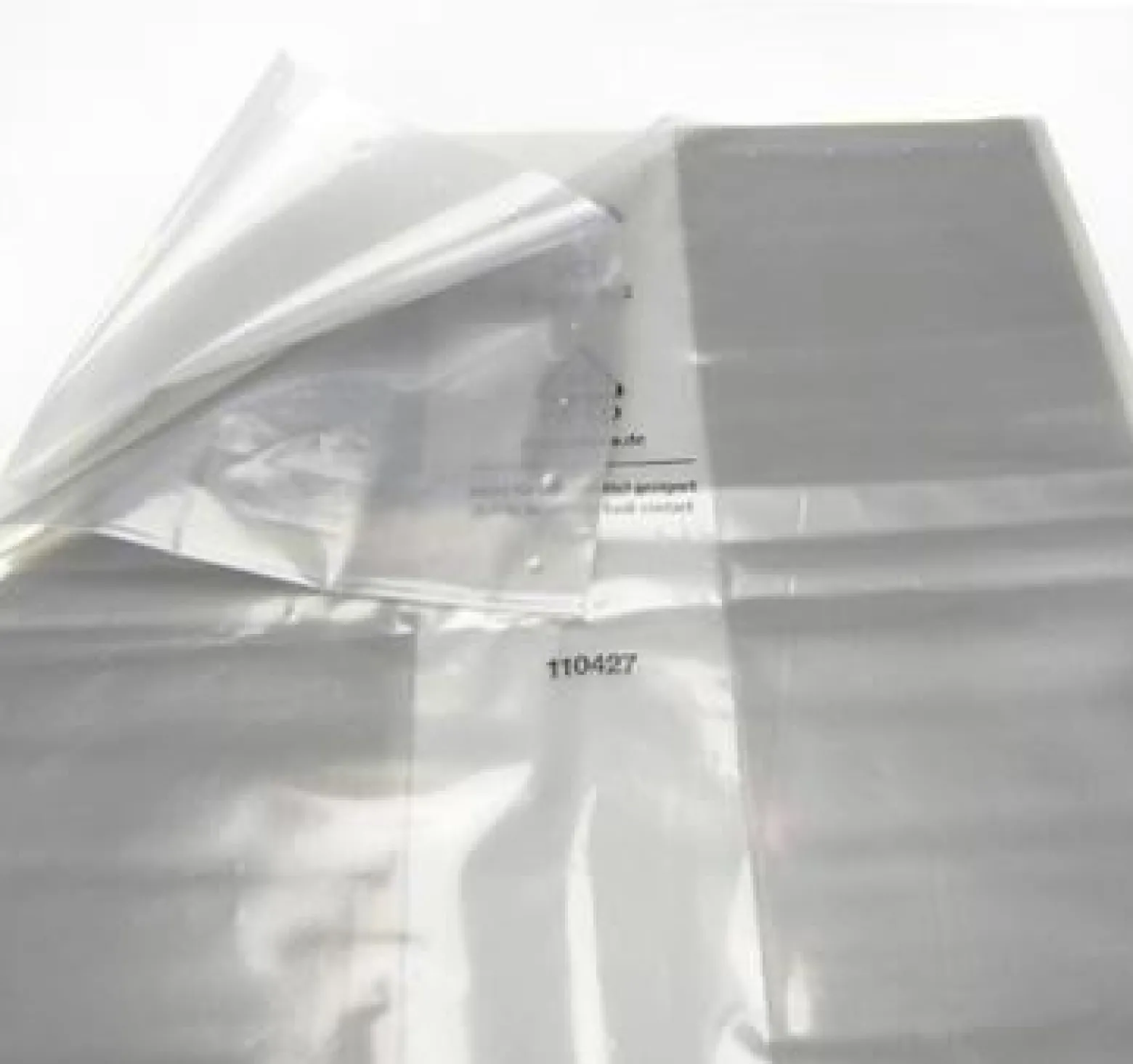 Seitenfaltenhaube Maße 1250+850x2000mm Stärke 100µ grau TRANSPAK