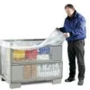 Seitenfaltensack Maße (B+SFxL) 1300+950x2400mm S.50µ LPDE transp. f.Gitterbox