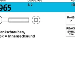 Senkschraube DIN 965 ISR M6x 50-T30 A 2 200 Stück