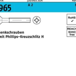 Senkschraube DIN 965 PH M5x 10-H A 2 200 Stück