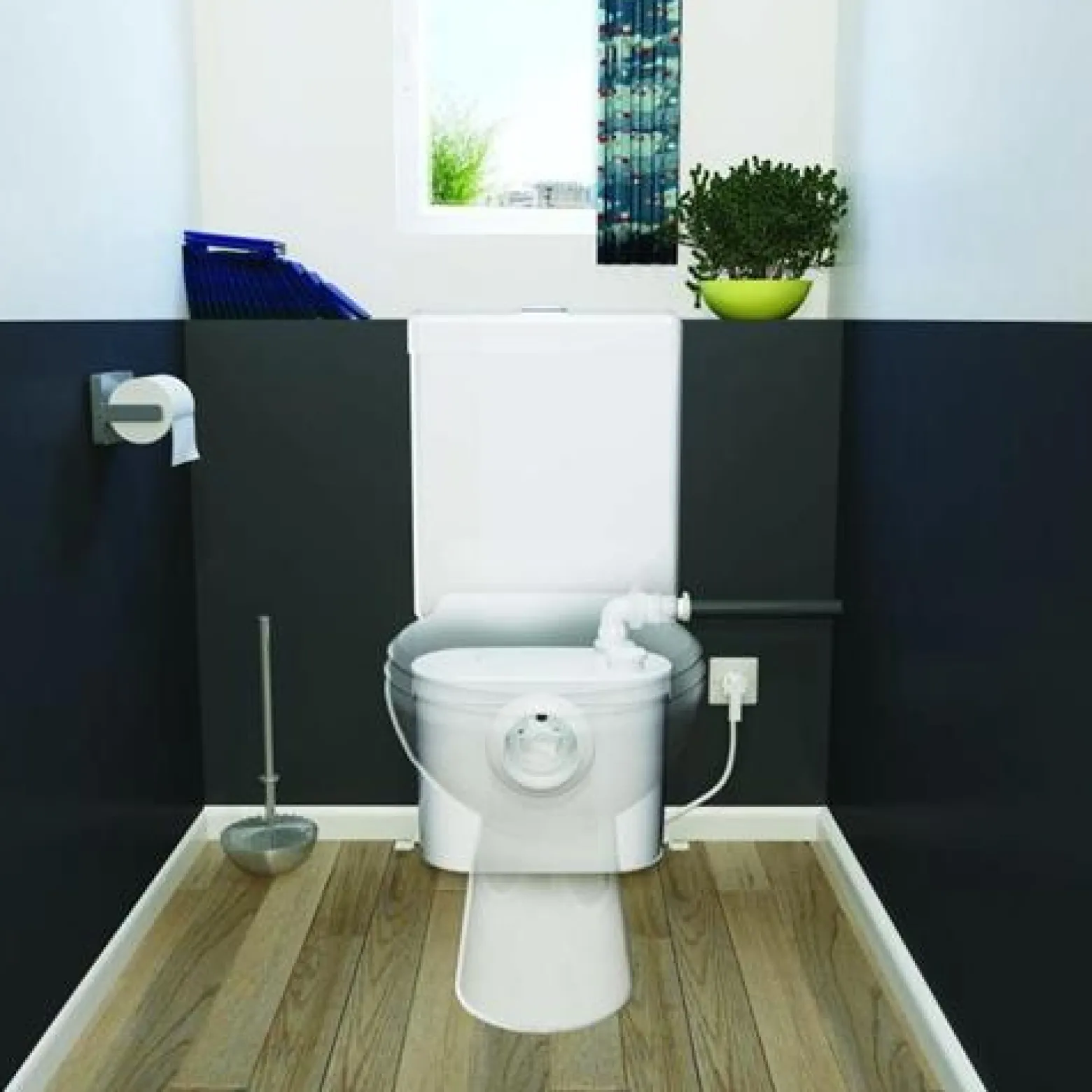 SFA-SANIBROY UP, Fäkalienhebeanlage z. Anschluss an jedes herkömml. Stand-WC
