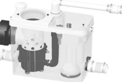 SFA-SANIPACK PRO UP, Fäkalienhebeanlage z. Anschl. an Hänge-WC,WT,Dusche,Bidet