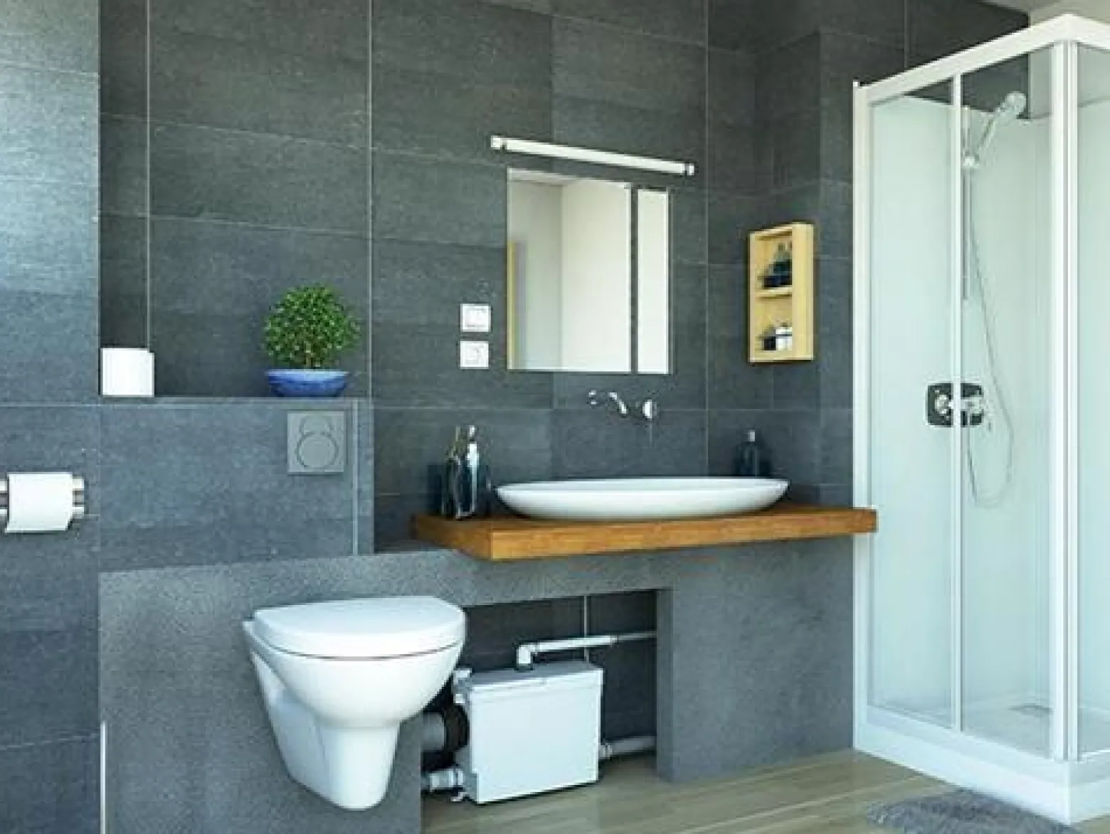 SFA-SANIPACK PRO UP, Fäkalienhebeanlage z. Anschl. an Hänge-WC,WT,Dusche,Bidet
