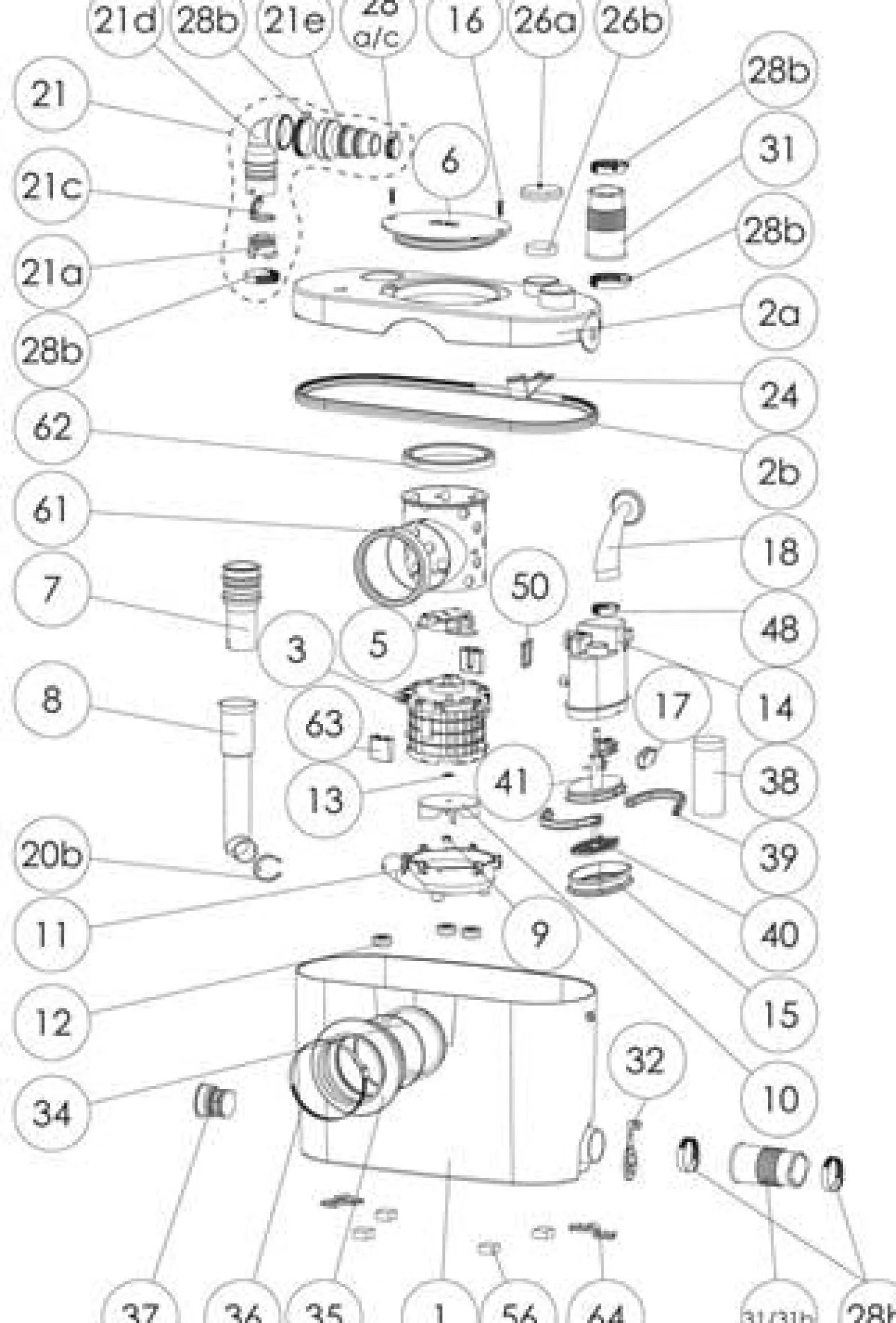 SFA-SANIPRO XR UP, Fäkalienhebeanlage zum Anschluss an WC, WT, Dusche, Bidet