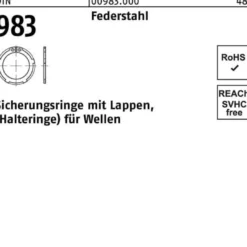 Sicherungsring DIN 983 Lappen 25x 1,2 Federstahl 500 Stück