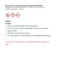 SIEVERT Lötwasser MaxSieFlux Gel 320 ml für Titanzink, Kupfer, Edelstahl - 427303