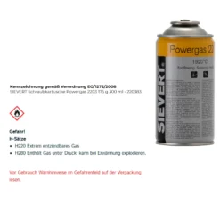 SIEVERT Schraubkartusche Powergas 2203 175g 300ml - 220383