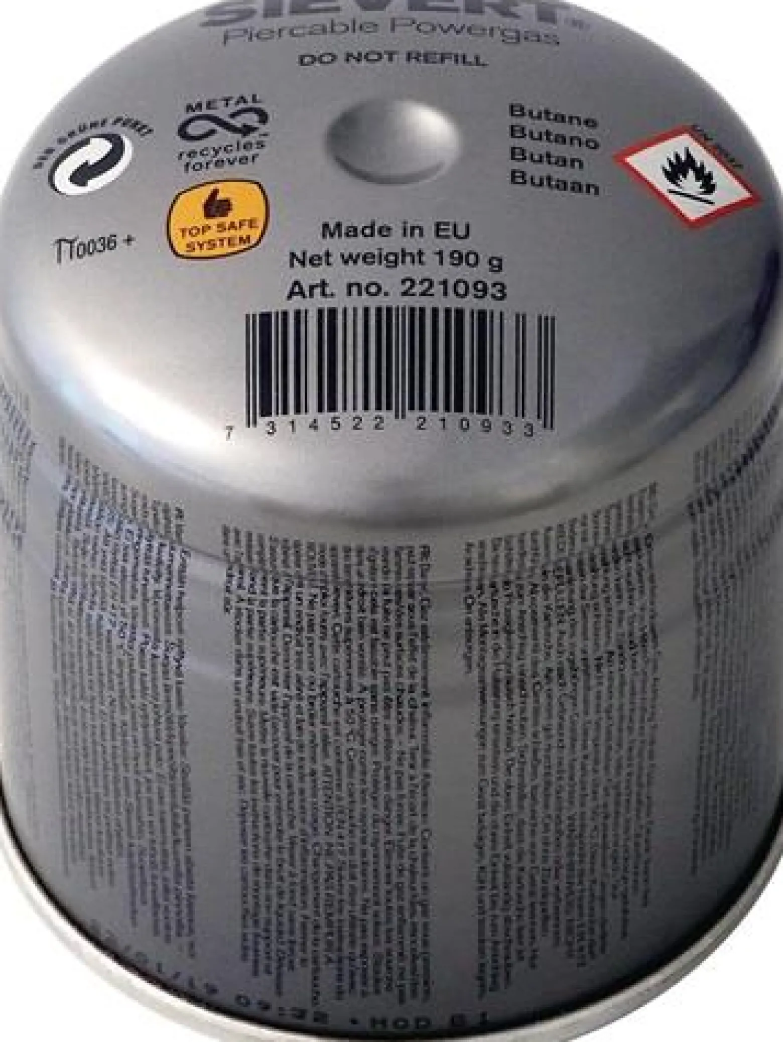 SIEVERT Stechkartusche 2210 190 g 350 ml - 221093