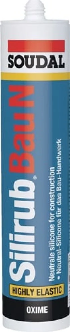 SOUDAL Silikondichtstoff Silirub Bau N schwarz 300 ml Kartusche - 125583