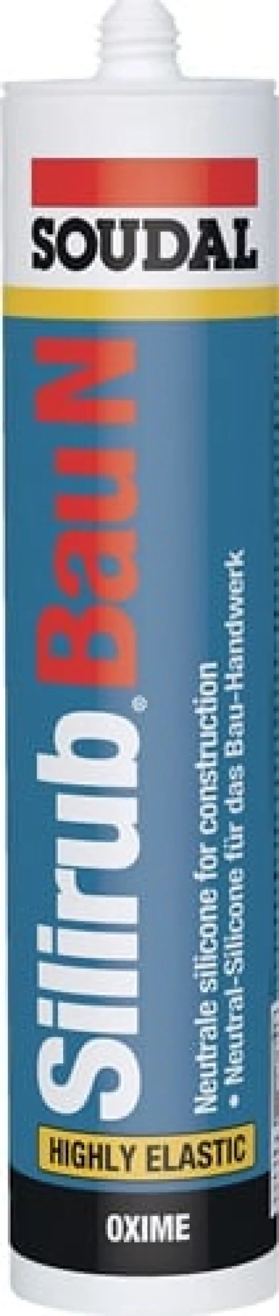 SOUDAL Silikondichtstoff Silirub Bau N schwarz 300 ml Kartusche - 125583