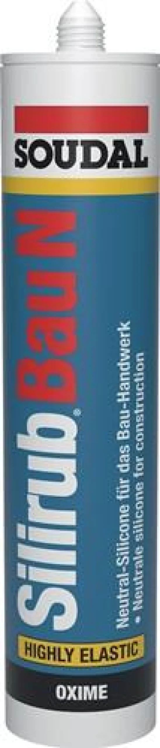 SOUDAL Silikondichtstoff Silirub Bau N schwarz 300 ml Kartusche - 125583