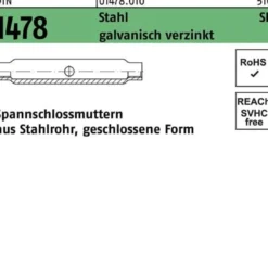 Spannschlossmutter DIN 1478 geschlossen SP M16 Stahl 3.6 galv.verz. 1St.