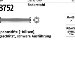 Spannstift ISO 8752 geschlitzt 12x 120 Federstahl schwere Ausf. 10 Stück