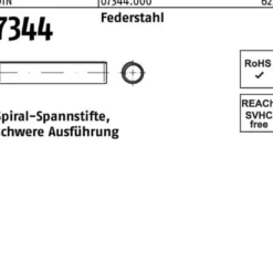Spiralspannstift DIN 7344/ISO 8748 6x 24 Federstahl schwere Ausf. 500 Stück