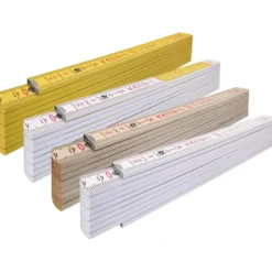 STABILA Holz-Gliedermaßstab Type 1407, 2 m, weiß, metrische Skala, mit Winkelschema, PEFC-zertifiziert