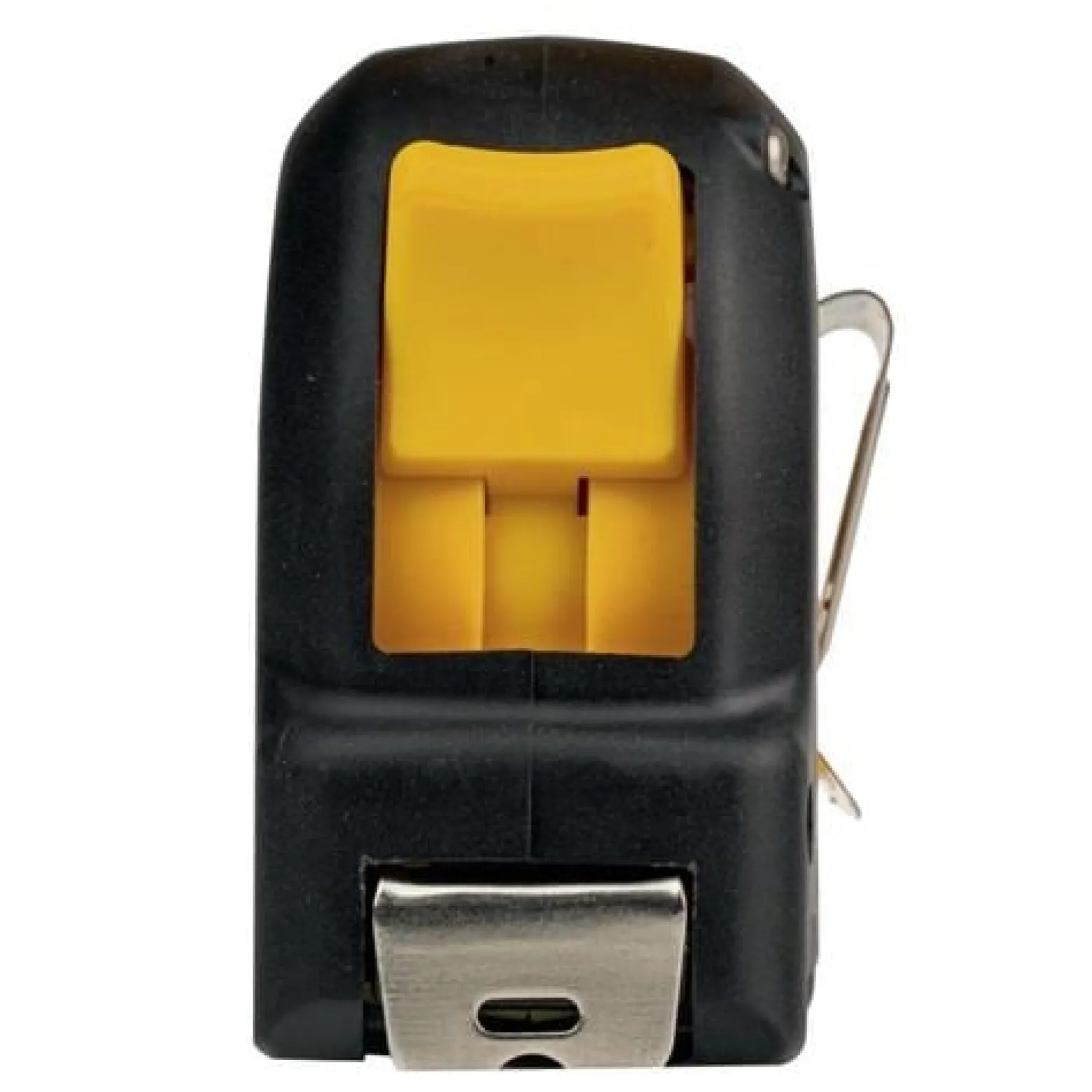 STABILA Taschenbandmaß BM 100, 8 m, Maßband mit metrischer Skala, bruchsicheres ABS-Gehäuse, beweglicher Anfangshaken, Gürtel-Clip, MID-Genauigkeit - 19581