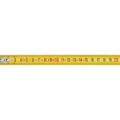 STABILA Taschenbandmaß BM 100, 8 m, Maßband mit metrischer Skala, bruchsicheres ABS-Gehäuse, beweglicher Anfangshaken, Gürtel-Clip, MID-Genauigkeit - 19581