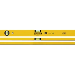STABILA Wasserwaage Type 70, 60 cm, leichtes Alu-Profil, 1 Horizontal-Libelle, 1 Vertikal-Libelle, Made in Germany - 02284
