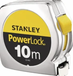 STANLEY Taschenrollbandmaß PowerLock L.10m B.25mm mm/cm EG II Ku.Automatic SB - 0-33-442