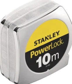 STANLEY Taschenrollbandmaß PowerLock L.10m B.25mm mm/cm EG II Ku.Clip lose - 1-33-442