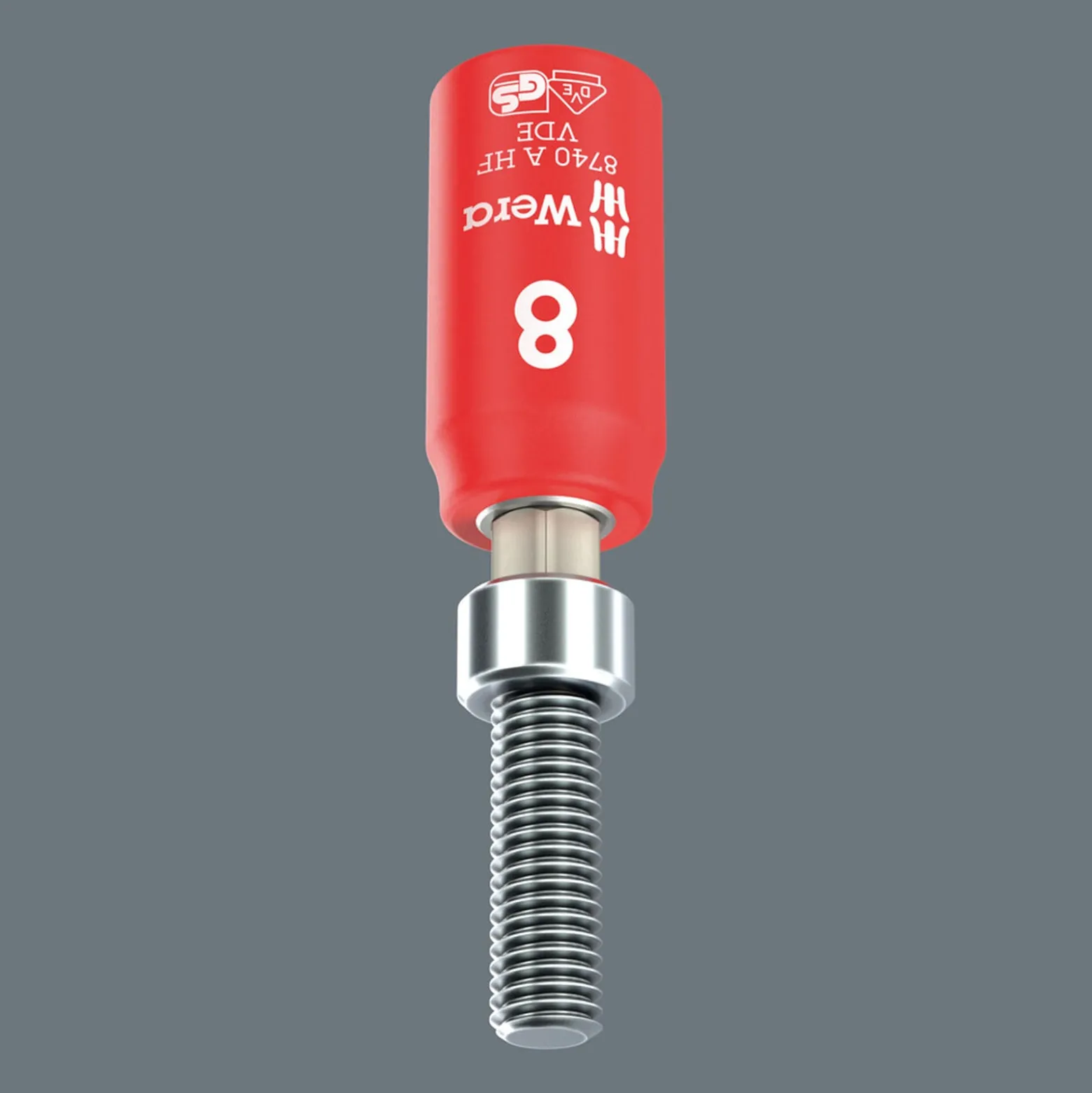 Steckschlüsseleinsatz 8740 A VDE HF 1/4 Zoll SW 8mm L.47mm WERA