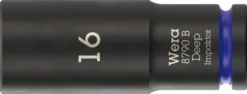 Steckschlüsseleinsatz 8790 B Impaktor Deep 3/8 Zoll 16mm L.63mm WERA