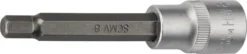 Steckschlüsseleinsatz 1/2 Zoll Innen-6-kant SW 7mm L.100mm TECWERK