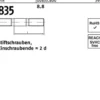 Stiftschraube DIN 835 M8x 30 8.8 Einschraubende=2d 100 Stück