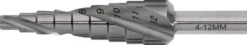 Stufenbohrer Bohrber.4-12mm HSS Spiralnut Z.2 Stufen 9 TECWERK