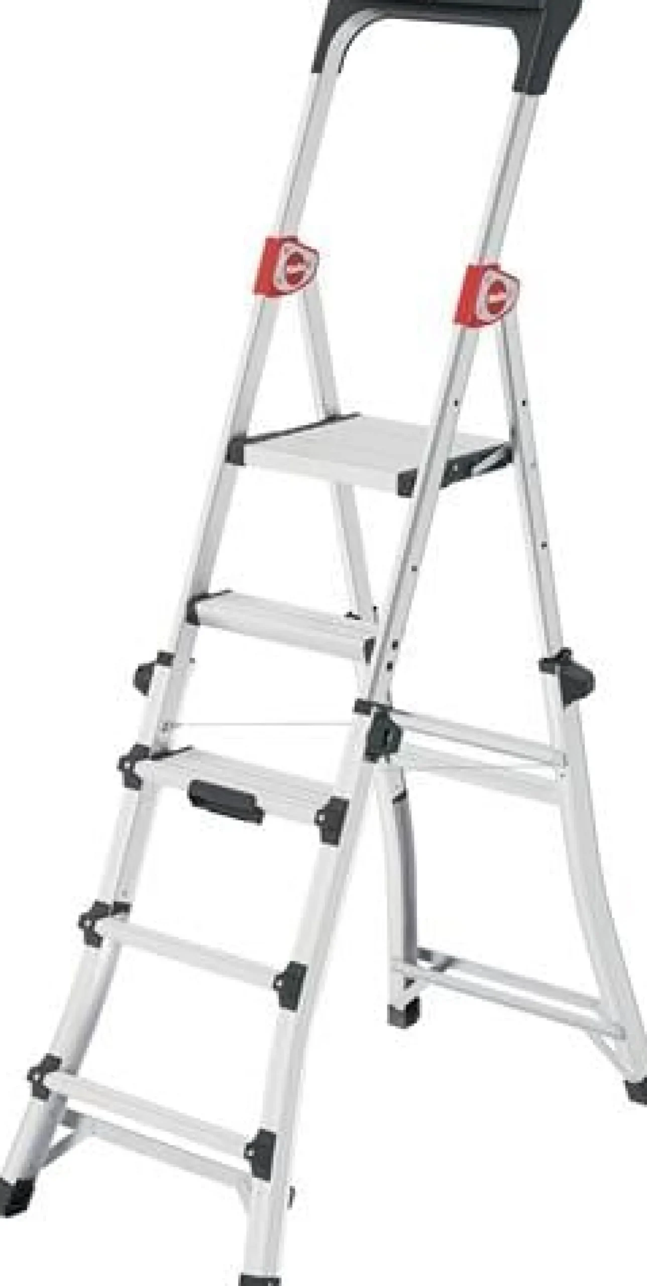 Stufenstehleiter 100TL Stufen 3-5Alu.elox.Gesamt-H.1430-1900mm teleskopier.HAILO