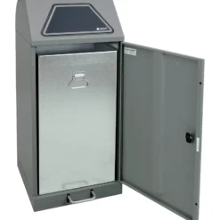 Stumpf Abfalltrennung Modul-Vario 120 graualu-struktur Innenbehälter 120l + Trethebel - 625-120-1-2-100
